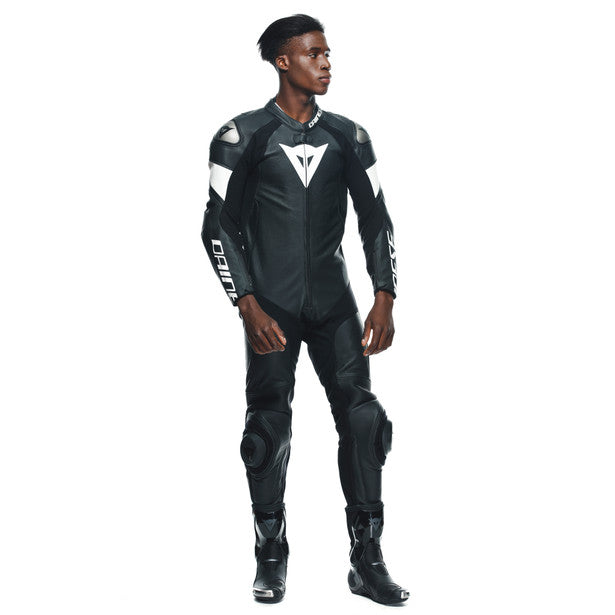 Dainese Tosa One Piece Perforated Leather Suit Black / White