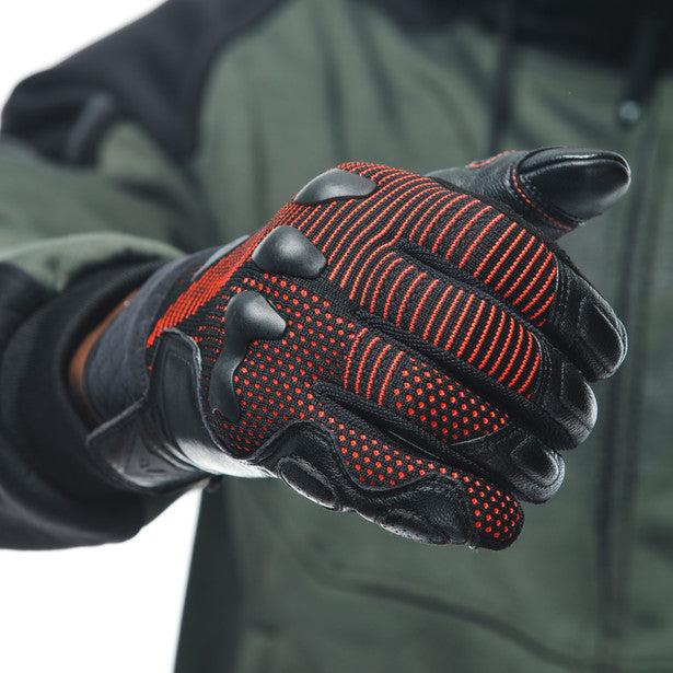 Dainese Unruly Ergo-Tek Textile Gloves Black / Red