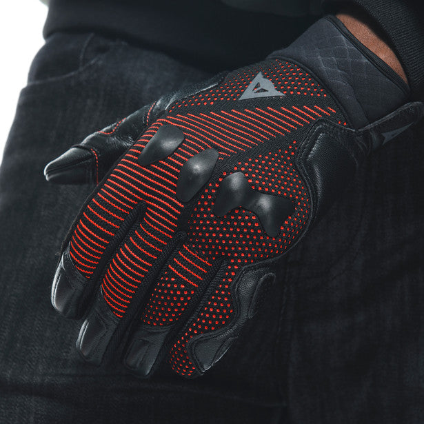 Dainese Unruly Ergo-Tek Textile Gloves Black / Red