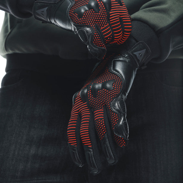 Dainese Unruly Ergo-Tek Textile Gloves Black / Red