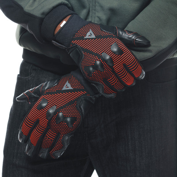 Dainese Unruly Ergo-Tek Textile Gloves Black / Red