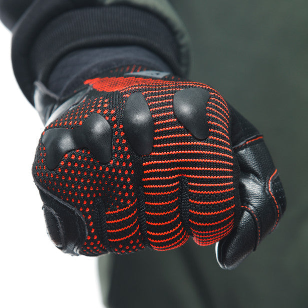 Dainese Unruly Ergo-Tek Textile Gloves Black / Red