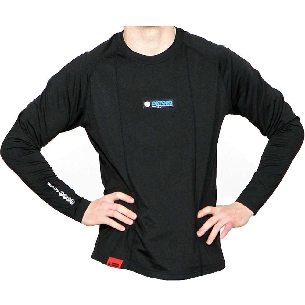 Oxford Warm Dry Long Sleeves Base Layer Top Black