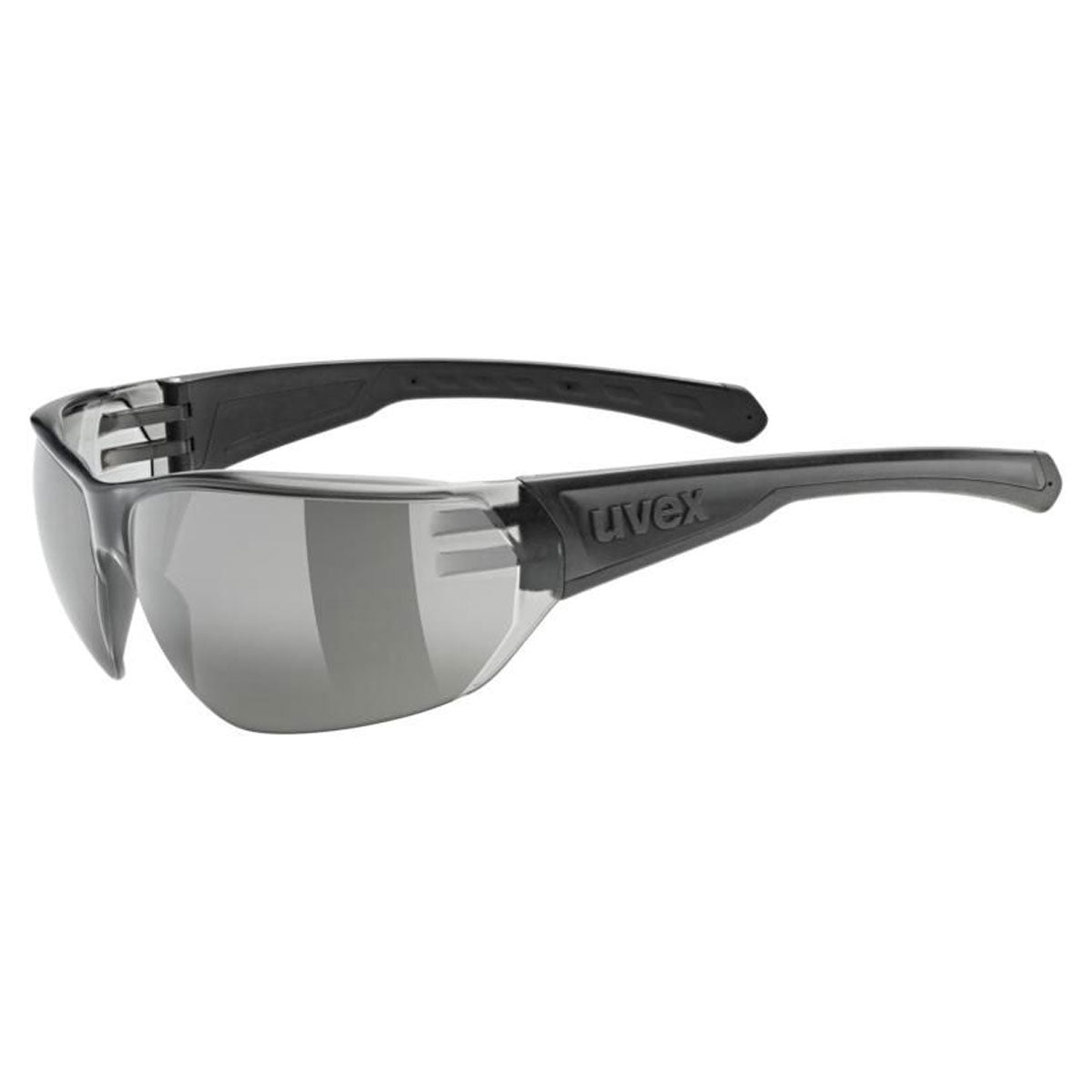 Uvex Equate Sunglasses Black With Smoke Lenses  - FREE UK Shipping, FREE 365 Day Returns | Moto Central