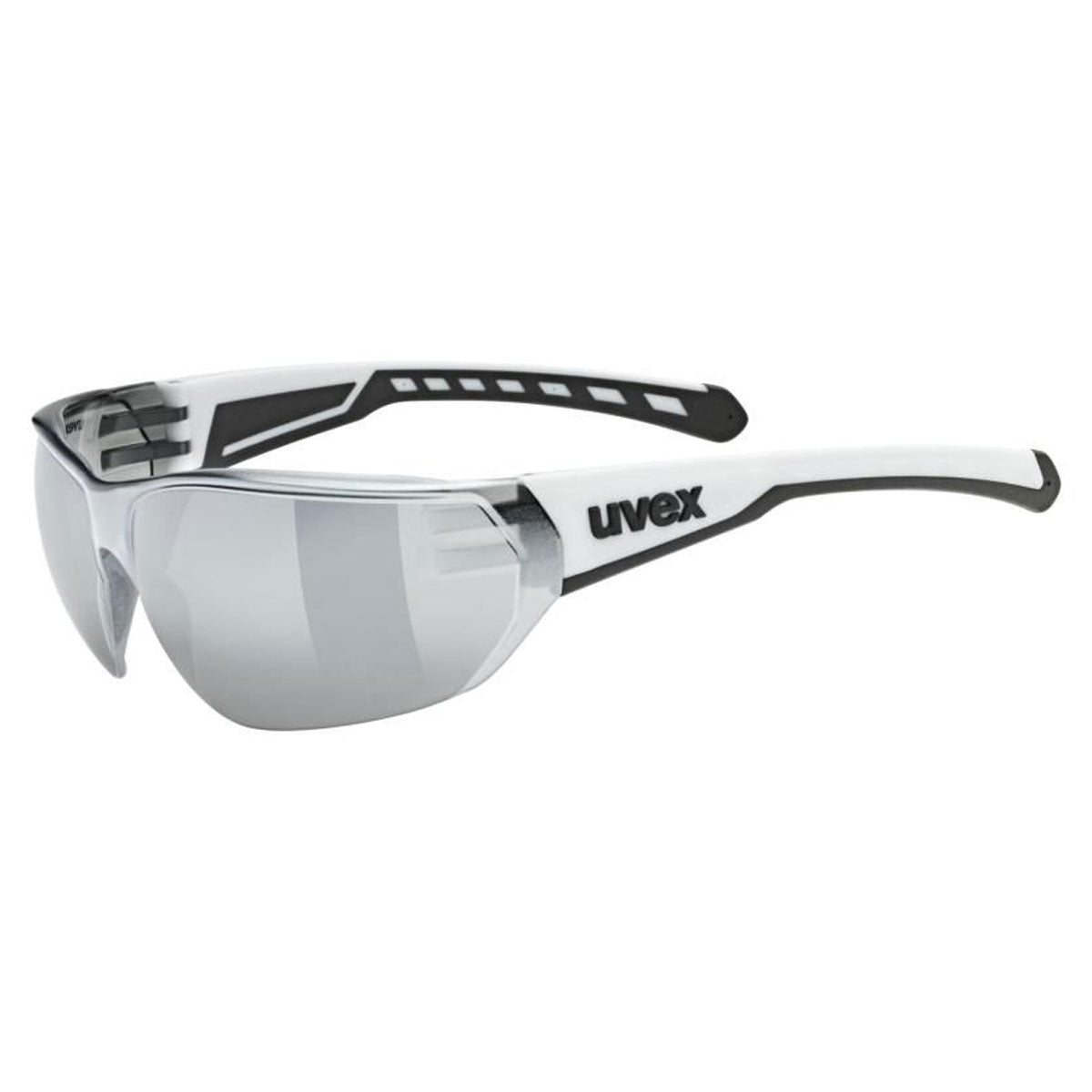 Uvex Equate Sunglasses White With Silver Lenses - FREE UK Shipping, FREE 365 Day Returns | Moto Central