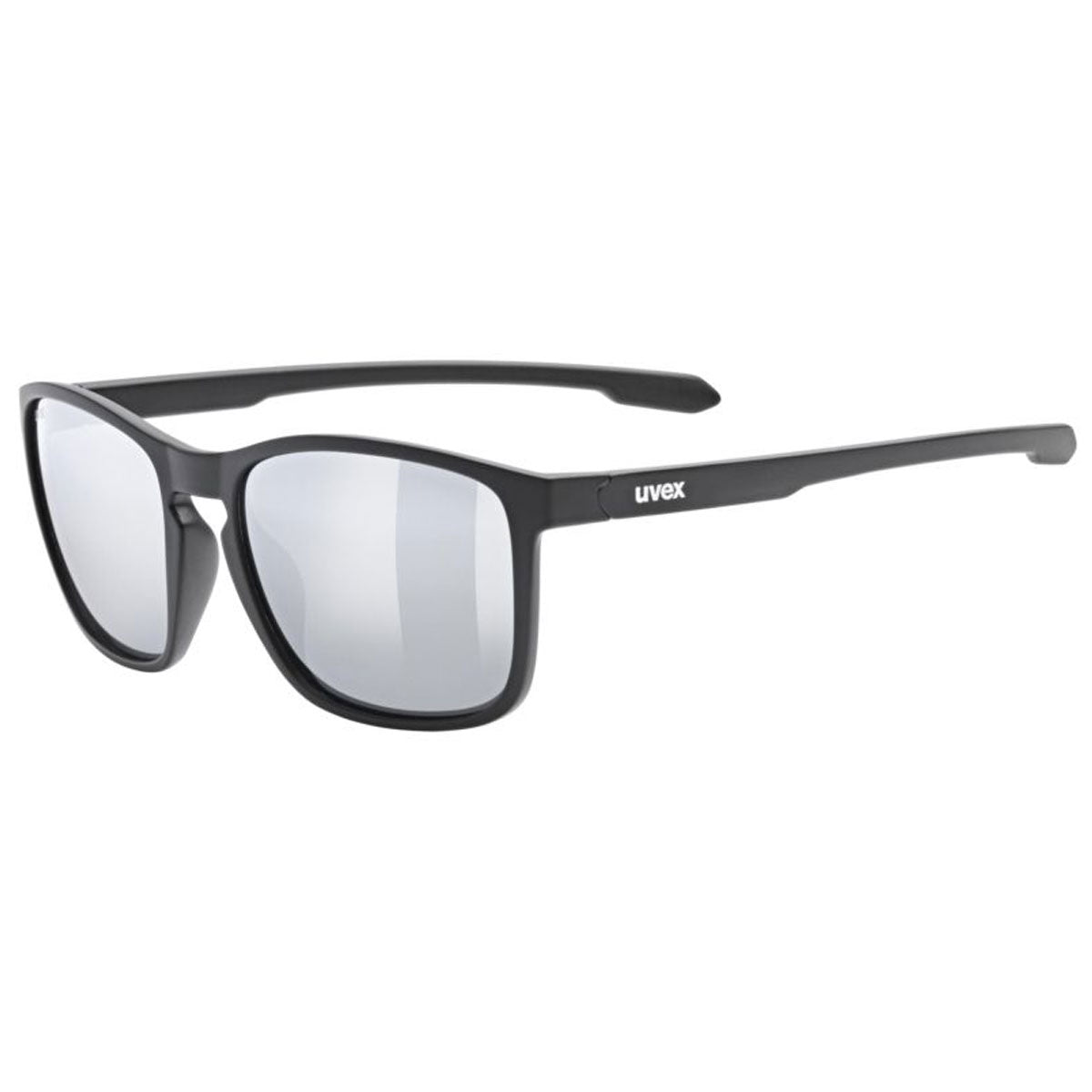 Uvex LGL 52 Sunglasses Matt Black With Mirror Silver Lenses  - FREE UK Shipping, FREE 365 Day Returns | Moto Central