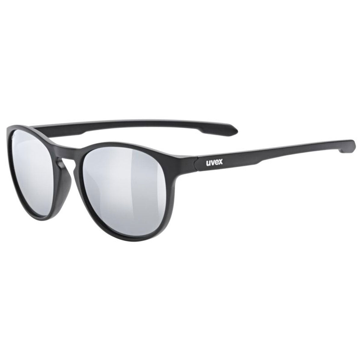 Uvex LGL 53 Sunglasses Matt Black With Mirror Silver Lenses  - FREE UK Shipping, FREE 365 Day Returns | Moto Central