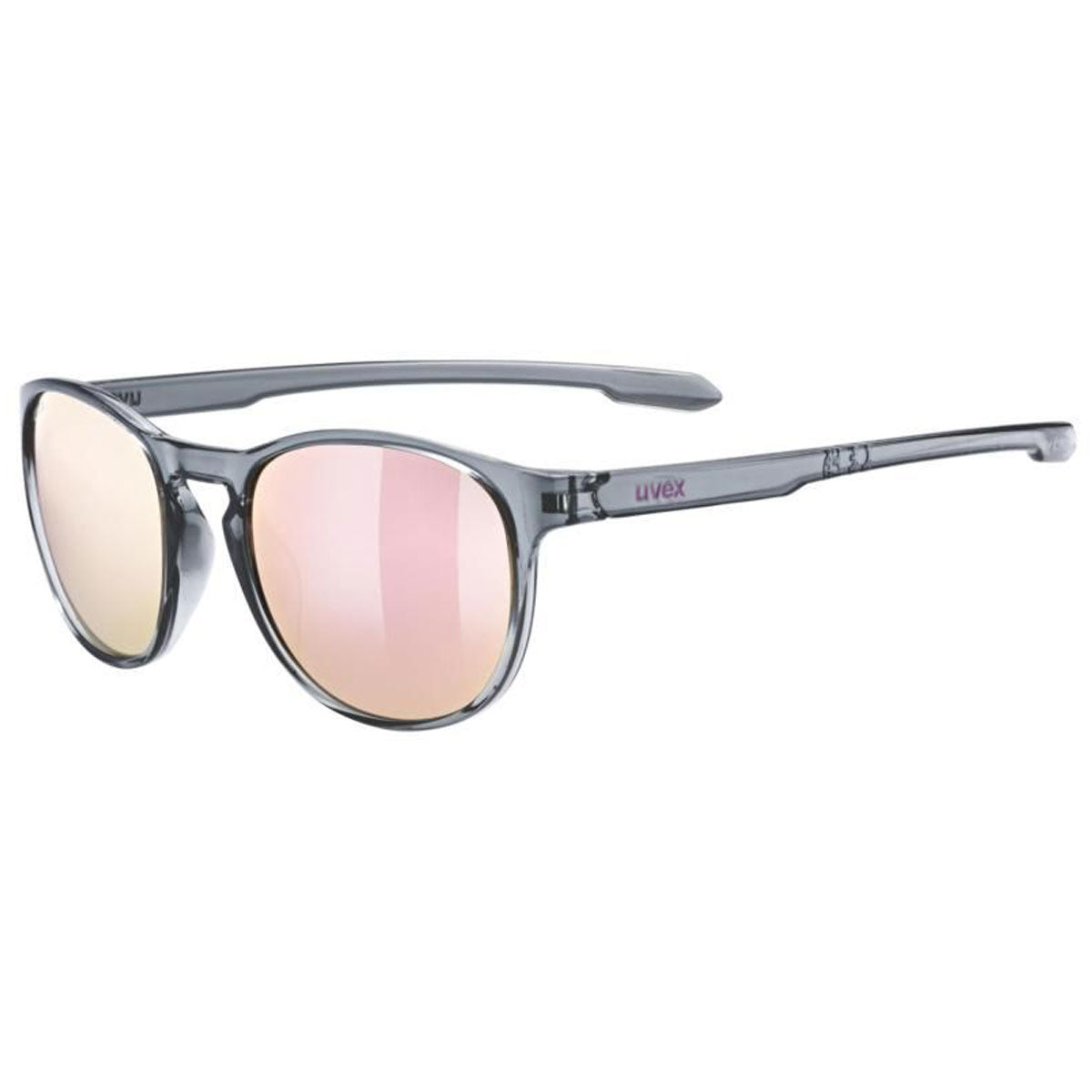 Uvex LGL 53 Sunglasses Smoke With Mirror Pink Lenses  - FREE UK Shipping, FREE 365 Day Returns | Moto Central