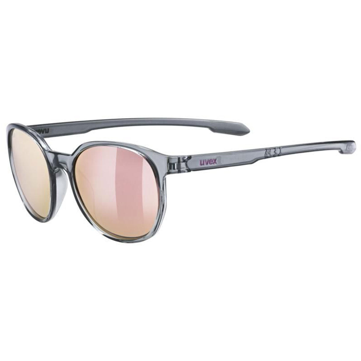 Uvex LGL 54 Sunglasses Smoke With Mirror Pink Lenses  - FREE UK Shipping, FREE 365 Day Returns | Moto Central