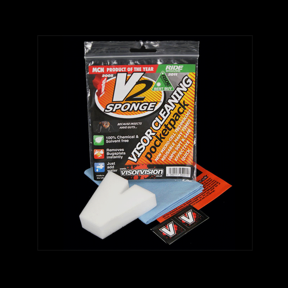 Bike It V2 Sponge Visor Cleaning Pocket Pack