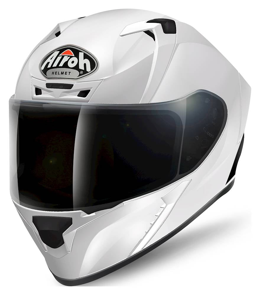 Airoh Valor Full Face Helmet Color Gloss White  - FREE UK Delivery - Moto Central