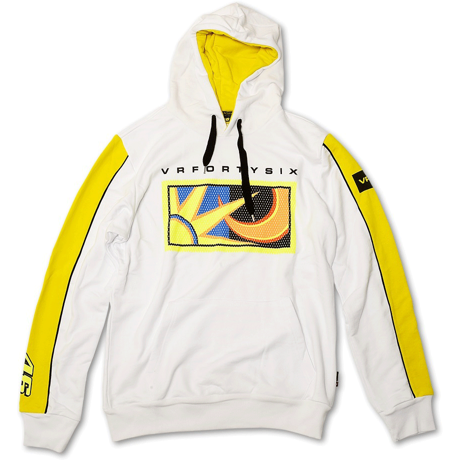 MotoGP Rossi #46 Mens Fleece Hoodie White