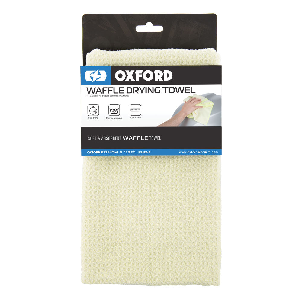 Oxford Waffle Drying Towel Yellow - 80 x 40cm - FREE UK Shipping, FREE 365 Day Returns | Moto Central