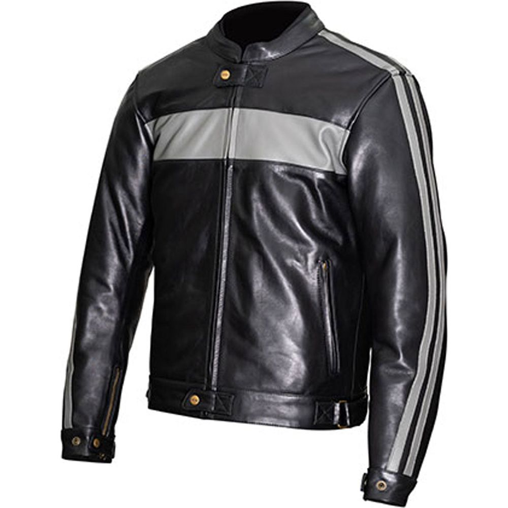 Weise Cabot Leather Jacket Black / Grey - FREE UK Shipping, FREE 365 Day Returns | Moto Central