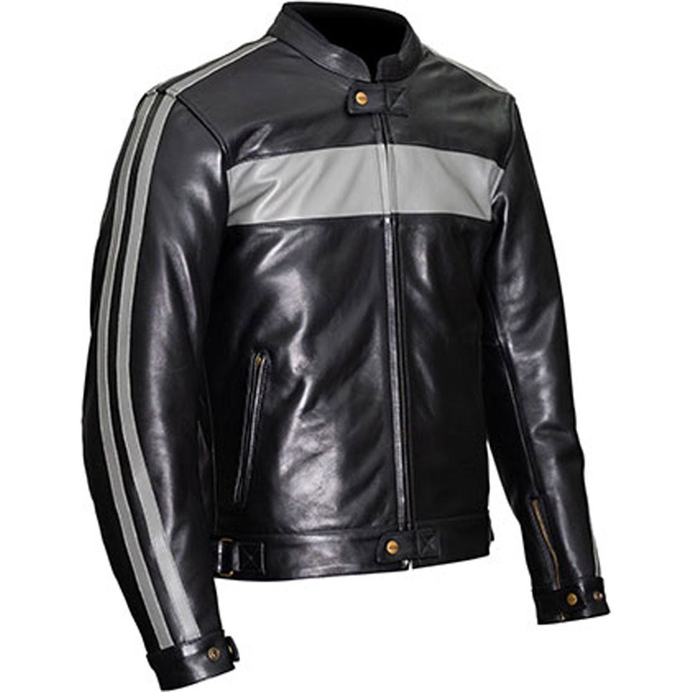 Weise Cabot Leather Jacket Black / Grey - FREE UK Shipping, FREE 365 Day Returns | Moto Central