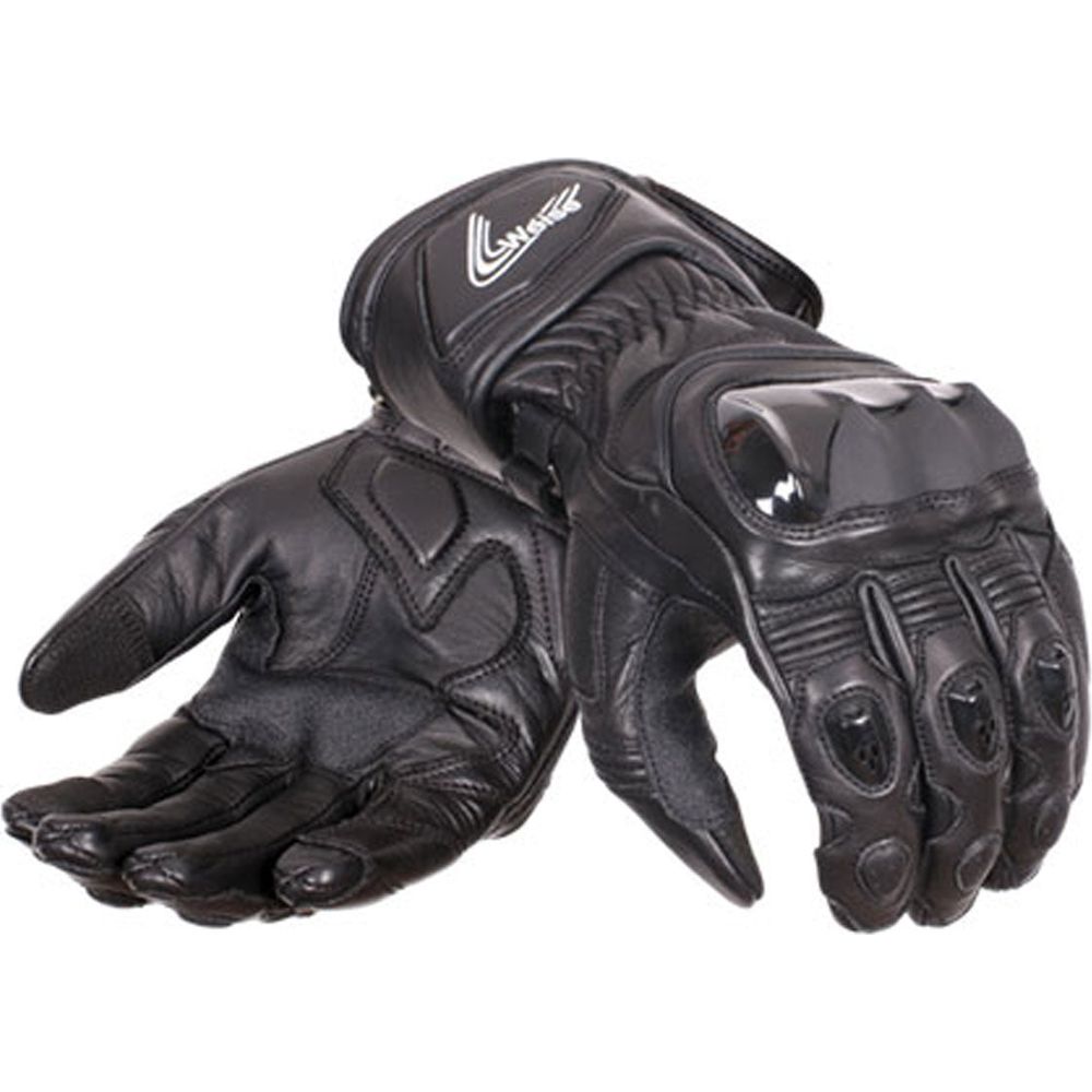 Weise Falcon Leather Gloves Black - FREE UK Shipping, FREE 365 Day Returns | Moto Central