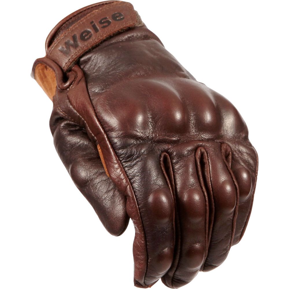 Weise Victory Leather Gloves Brown - FREE UK Shipping, FREE 365 Day Returns | Moto Central