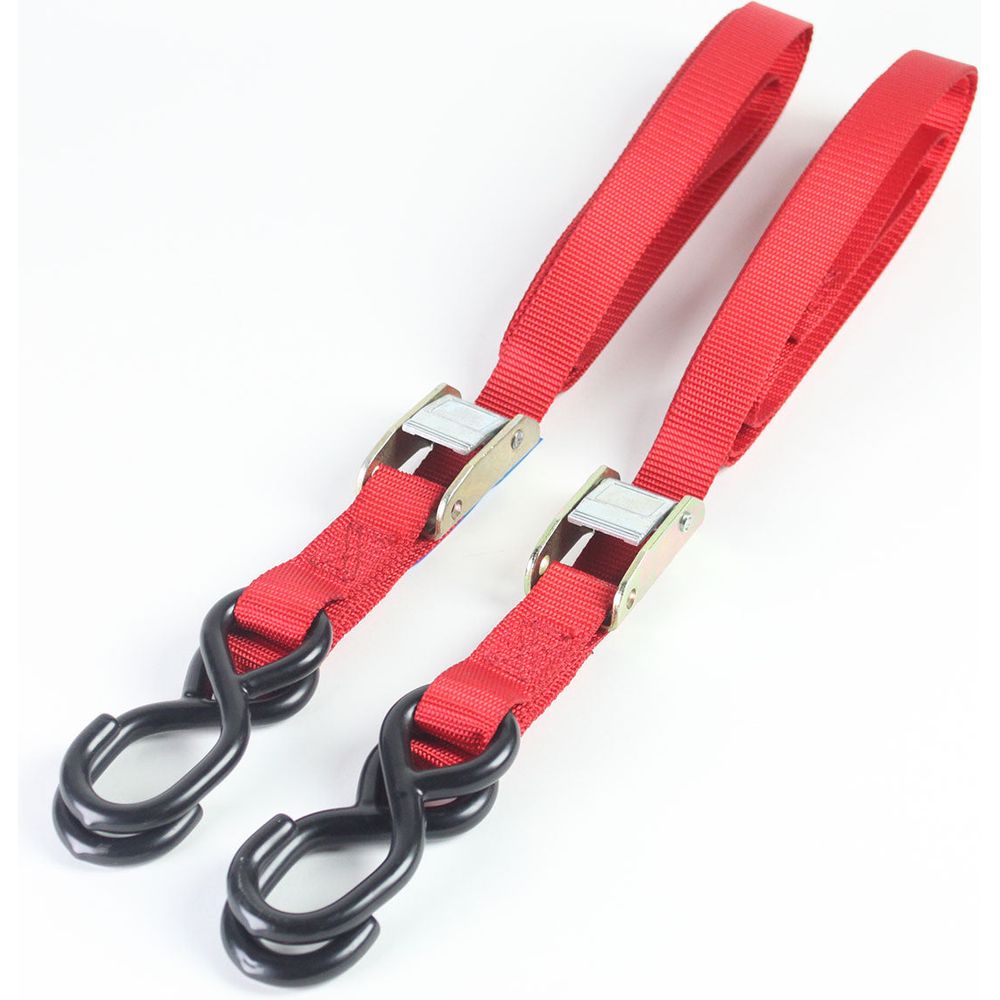 Bike It 2 Piece Autolock Tiedown Red - FREE UK Shipping, FREE 365 Day Returns | Moto Central