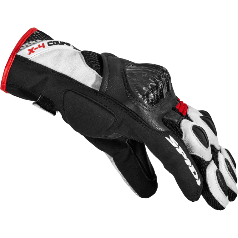 Spidi X4 Coupe CE Textile Gloves Black / White / Red