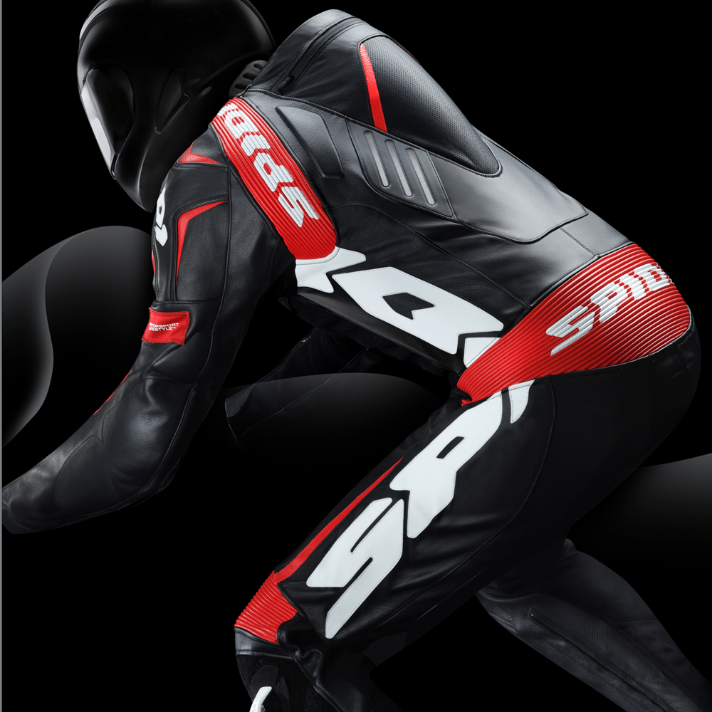 Spidi Track Wind Pro CE 1 Piece Leather Suit Black / Red / White