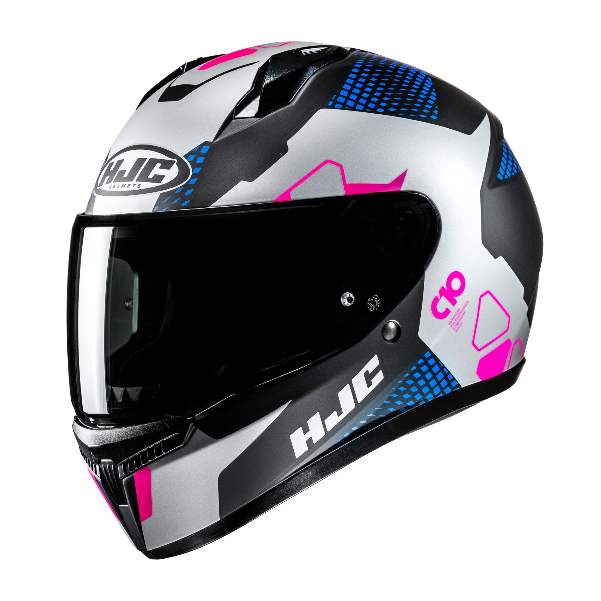 HJC C10 Aspa Full Face Helmet MC28SF Blue / Purple / White  - FREE UK Shipping, FREE 365 Day Returns | Moto Central