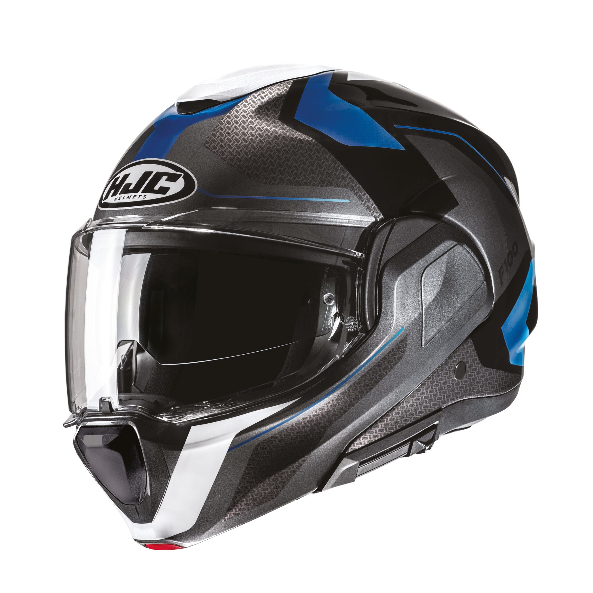 HJC F100 Bios Flip-Up Helmet MC2 Blue  - FREE UK Shipping, FREE 365 Day Returns | Moto Central