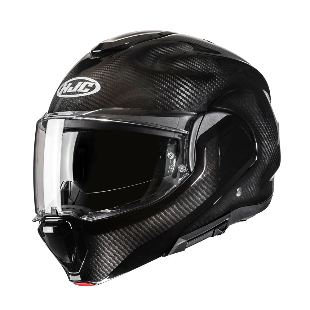 HJC F100 Carbon Flip-Up Helmet Carbon Black  - FREE UK Shipping, FREE 365 Day Returns | Moto Central