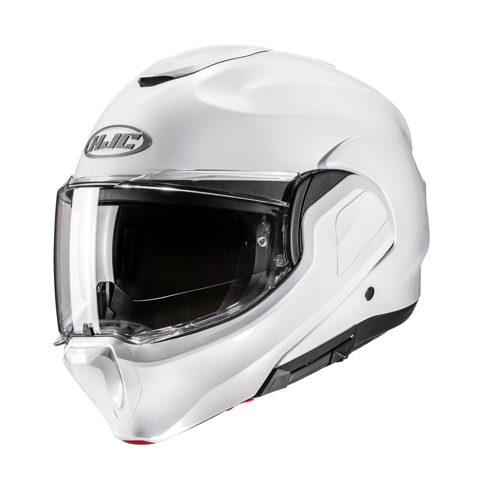 HJC F100 Flip-Up Helmet Pearl White  - FREE UK Shipping, FREE 365 Day Returns | Moto Central