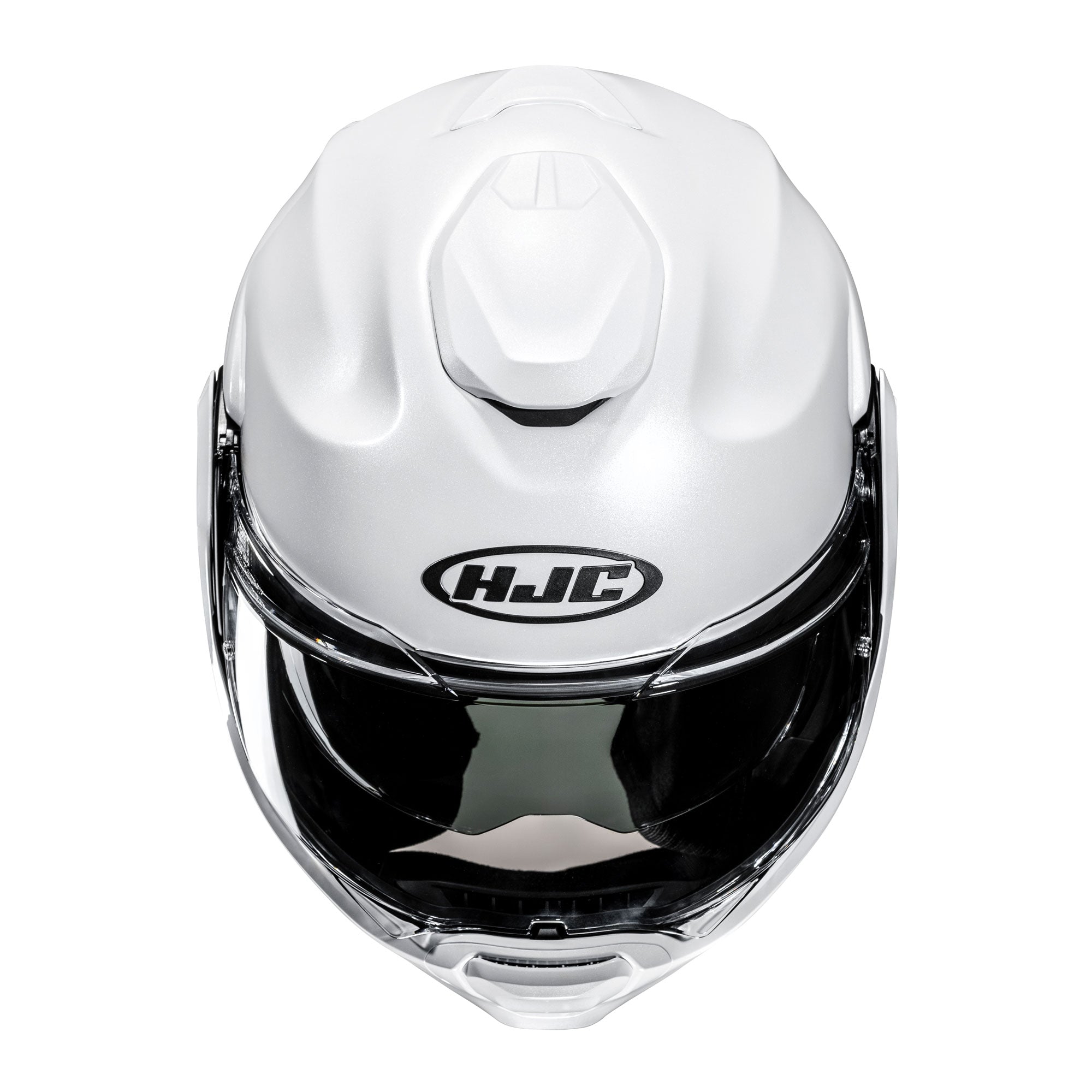 HJC F100 Flip-Up Helmet Pearl White  - FREE UK Shipping, FREE 365 Day Returns | Moto Central