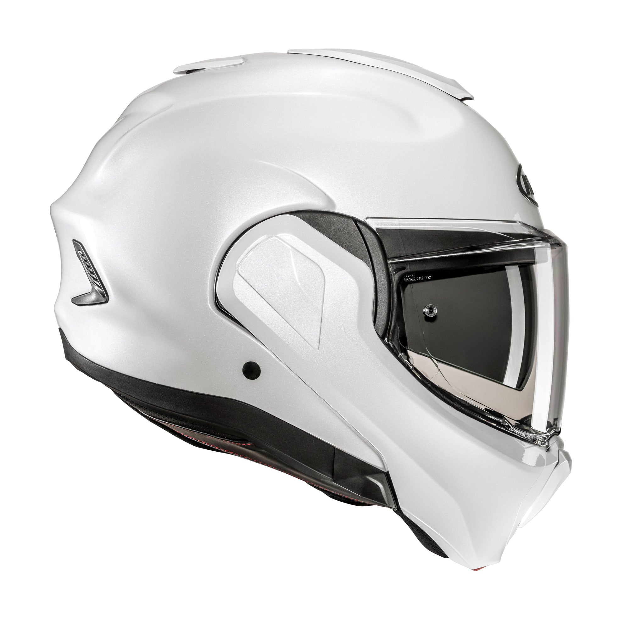 HJC F100 Flip-Up Helmet Pearl White  - FREE UK Shipping, FREE 365 Day Returns | Moto Central