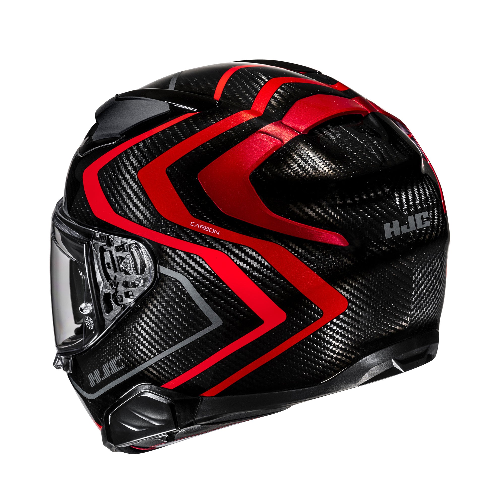 HJC F71 Carbon Nevio Full Face Helmet MC1 Red - FREE UK Shipping, FREE 365 Day Returns | Moto Central