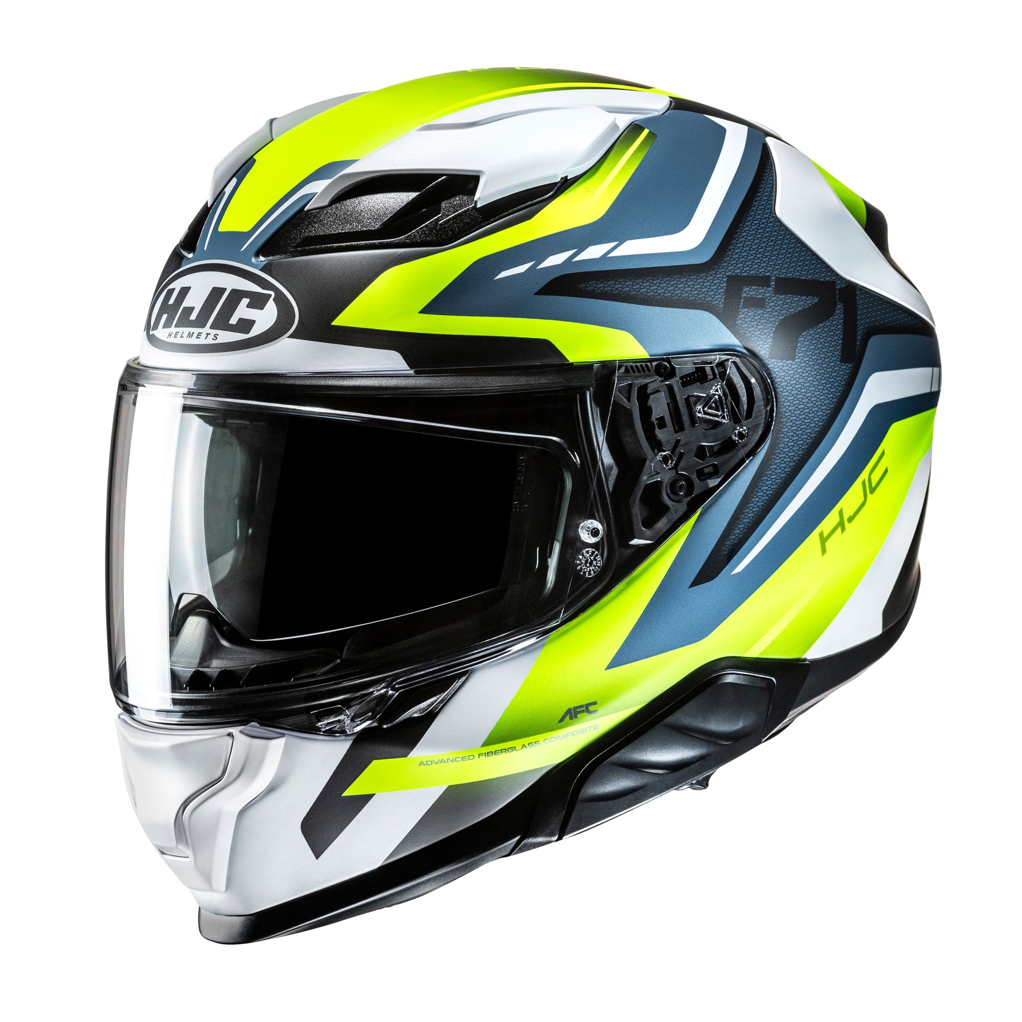 HJC F71 Fes Full Face Helmet MC3HSF Yellow  - FREE UK Shipping, FREE 365 Day Returns | Moto Central