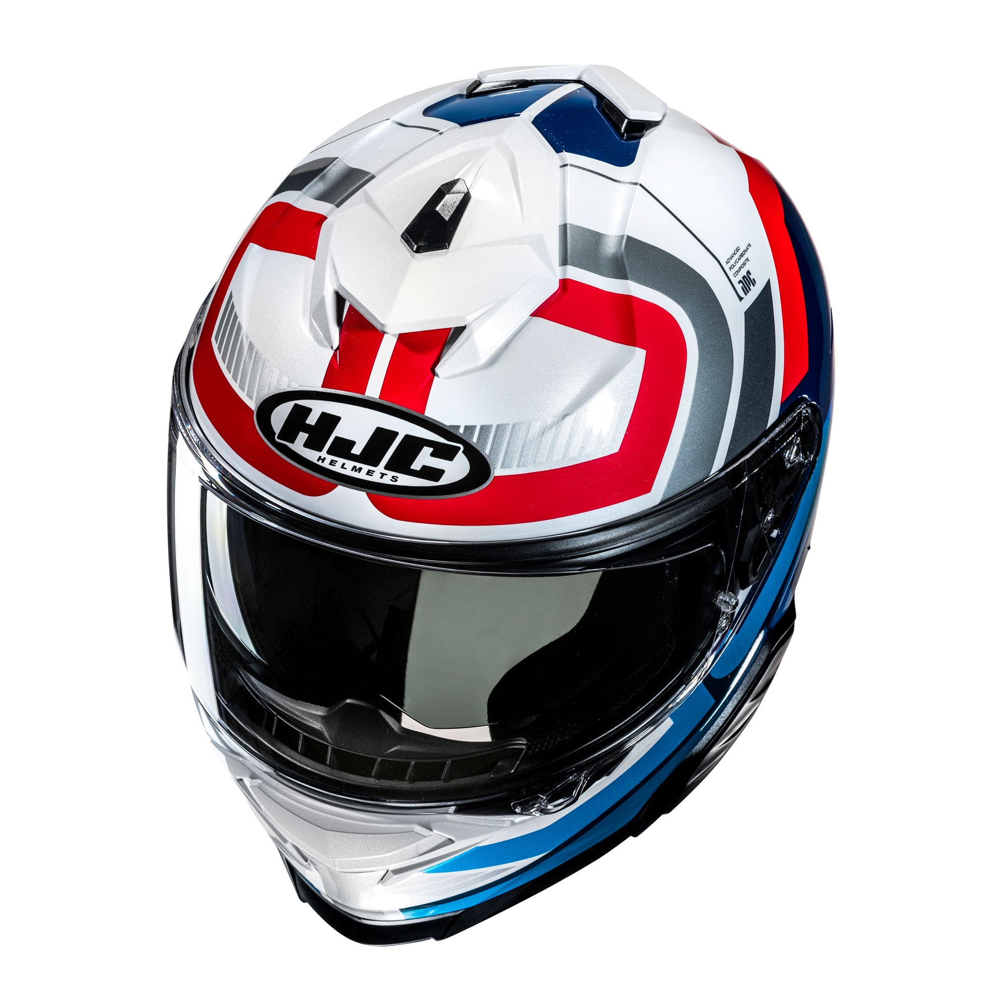 HJC i71 Viz Full Face Helmet MC21 White / Red / Blue - FREE UK Shipping, FREE 365 Day Returns | Moto Central