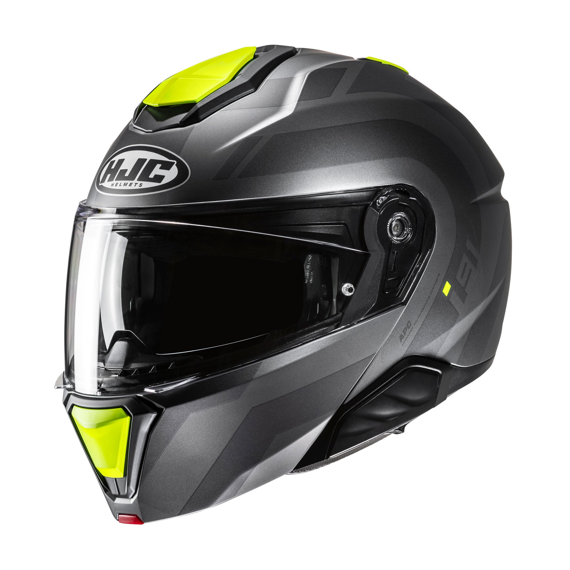 HJC i91 Arven Flip-Up Helmet MC3HSF Yellow - FREE UK Shipping, FREE 365 Day Returns | Moto Central