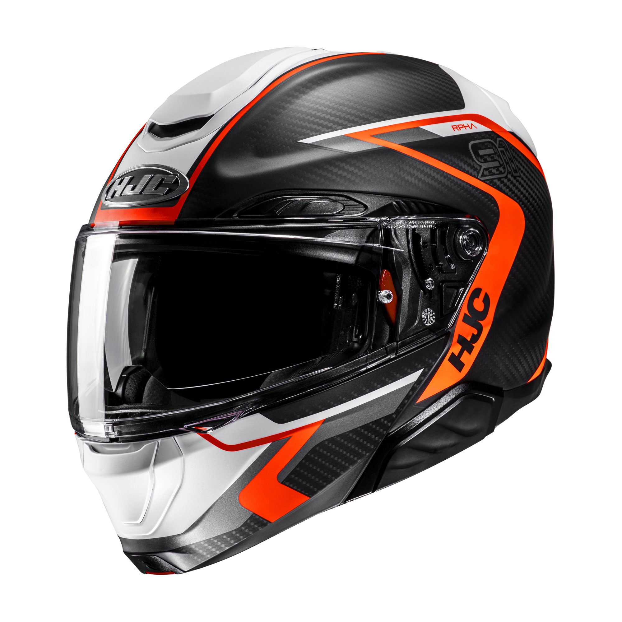 HJC RPHA 91 Carbon Lagos Flip-Up Helmet MC6HSF Orange  - FREE UK Shipping, FREE 365 Day Returns | Moto Central