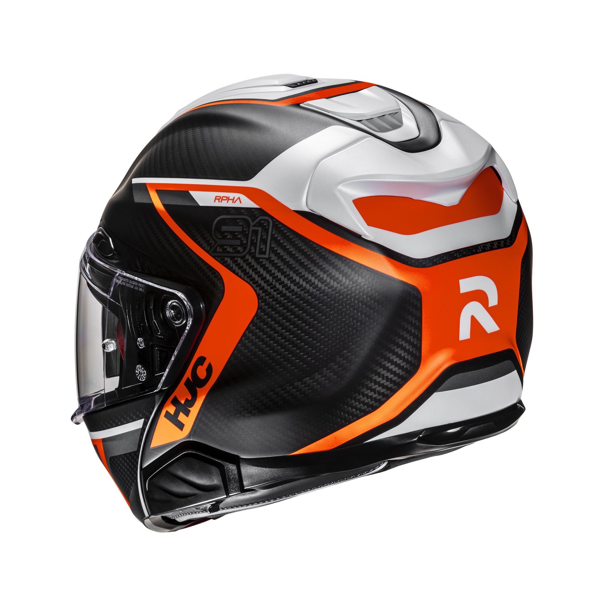 HJC RPHA 91 Carbon Lagos Flip-Up Helmet MC6HSF Orange - FREE UK Shipping, FREE 365 Day Returns | Moto Central