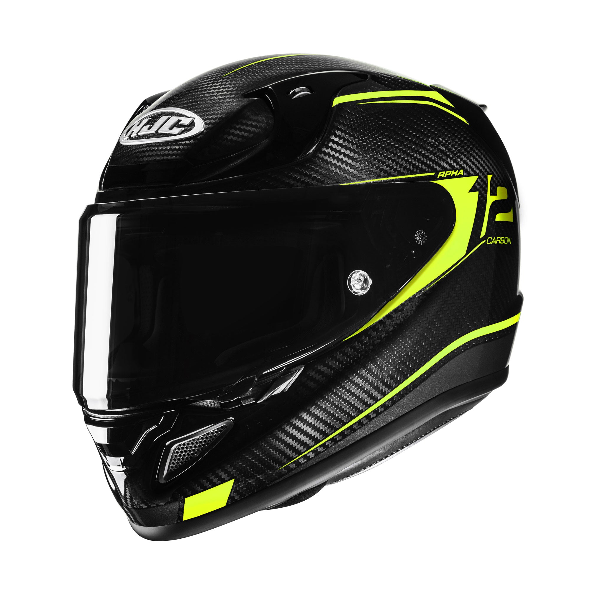 HJC RPHA 12 Carbon Keres Full Face Helmet MC3H Yellow  - FREE UK Shipping, FREE 365 Day Returns | Moto Central