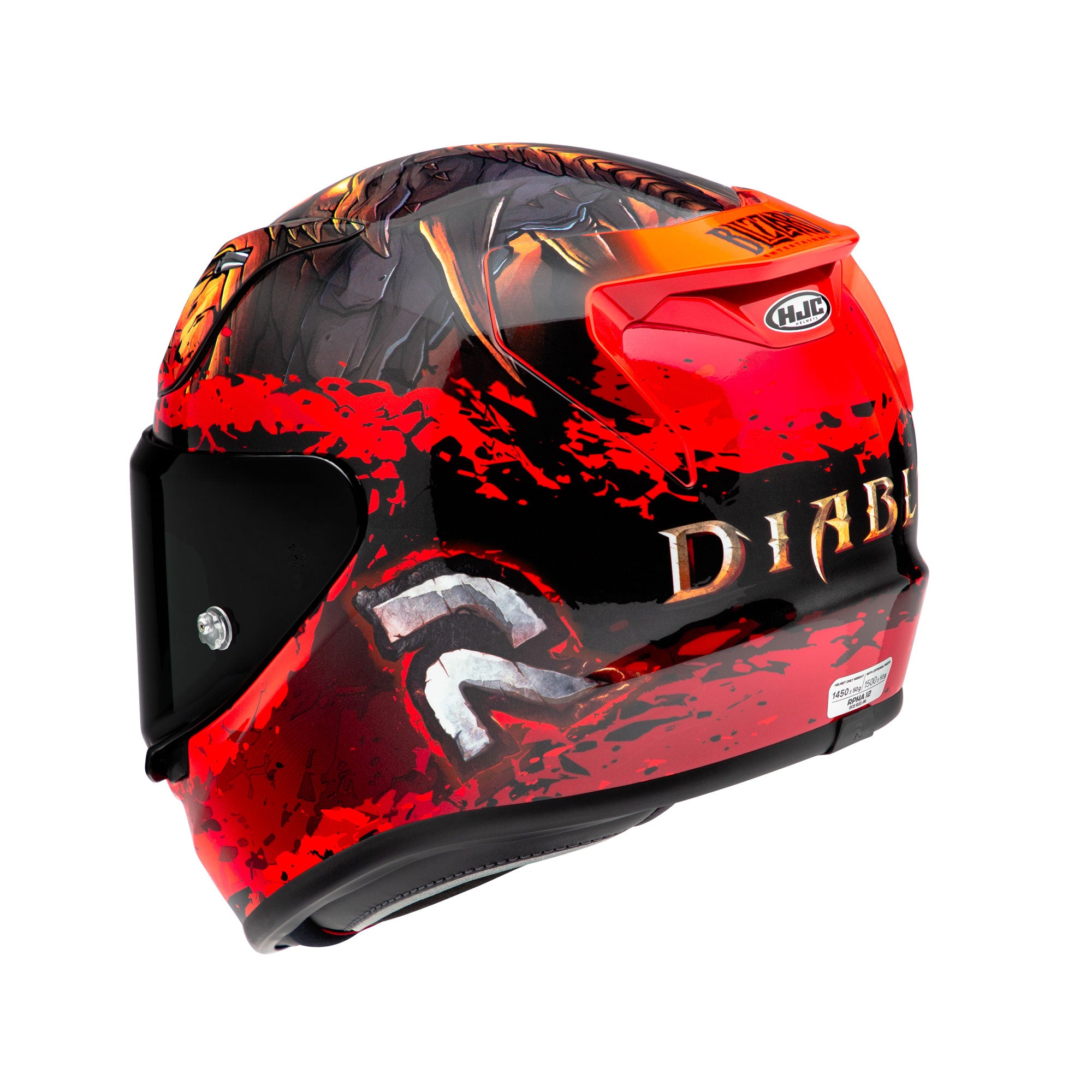 HJC RPHA 12 Diablo Blizzard Full Face Helmet MC1 Red - FREE UK Shipping, FREE 365 Day Returns | Moto Central