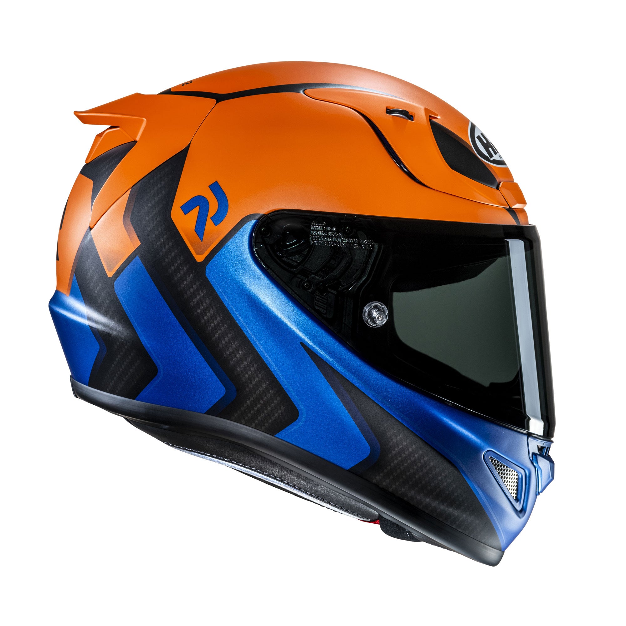 HJC RPHA 12 Kos Full Face Helmet MC27SF Blue / Orange - FREE UK Shipping, FREE 365 Day Returns | Moto Central