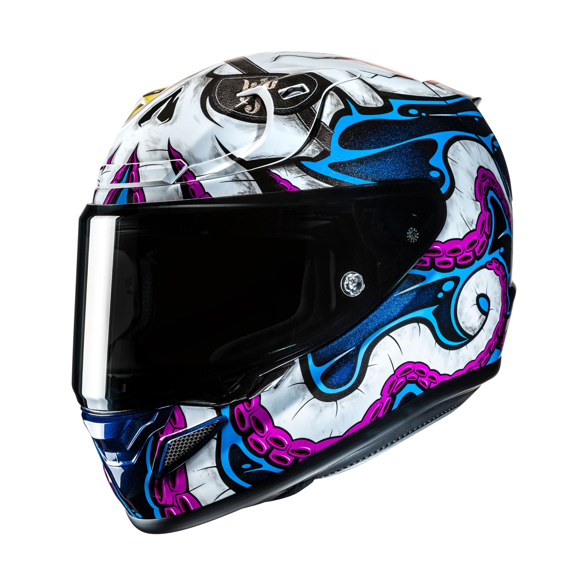 HJC RPHA 12 Kraken Full Face Helmet Blue / Purple / White  - FREE UK Shipping, FREE 365 Day Returns | Moto Central