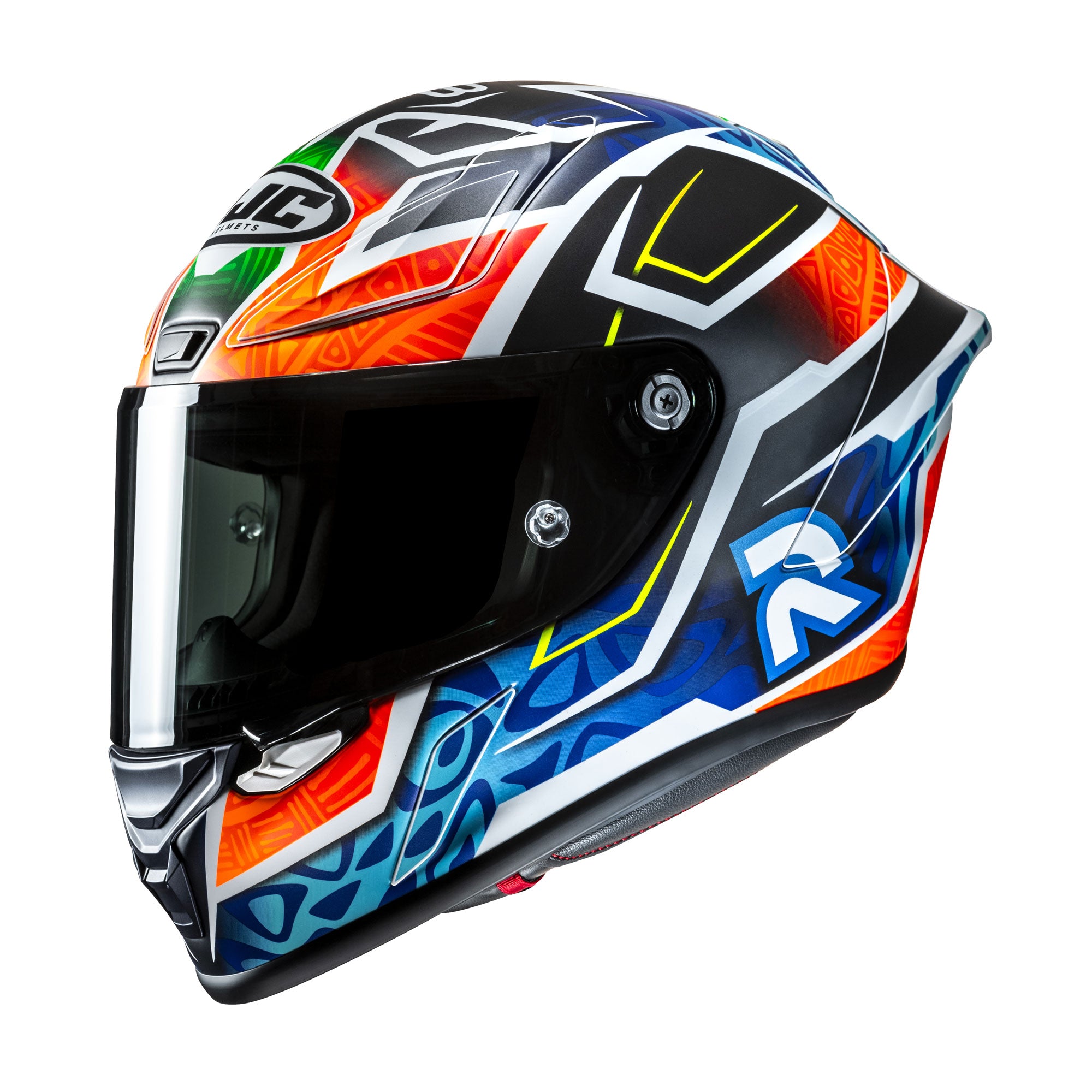 HJC RPHA 1 Binder Replica Full Face Helmet MC27SF Blue / Orange - FREE UK Shipping, FREE 365 Day Returns | Moto Central