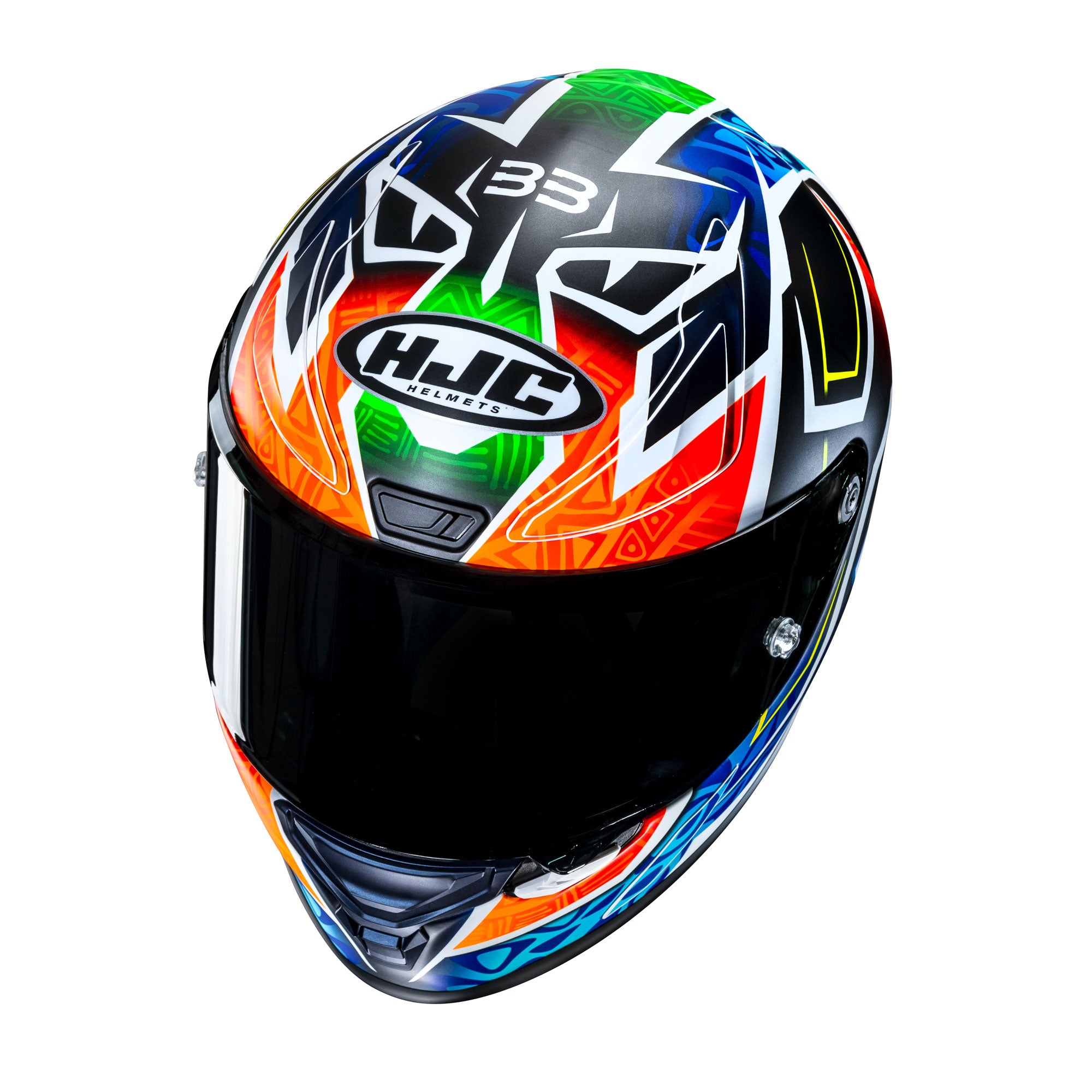 HJC RPHA 1 Binder Replica Full Face Helmet MC27SF Blue / Orange - FREE UK Shipping, FREE 365 Day Returns | Moto Central