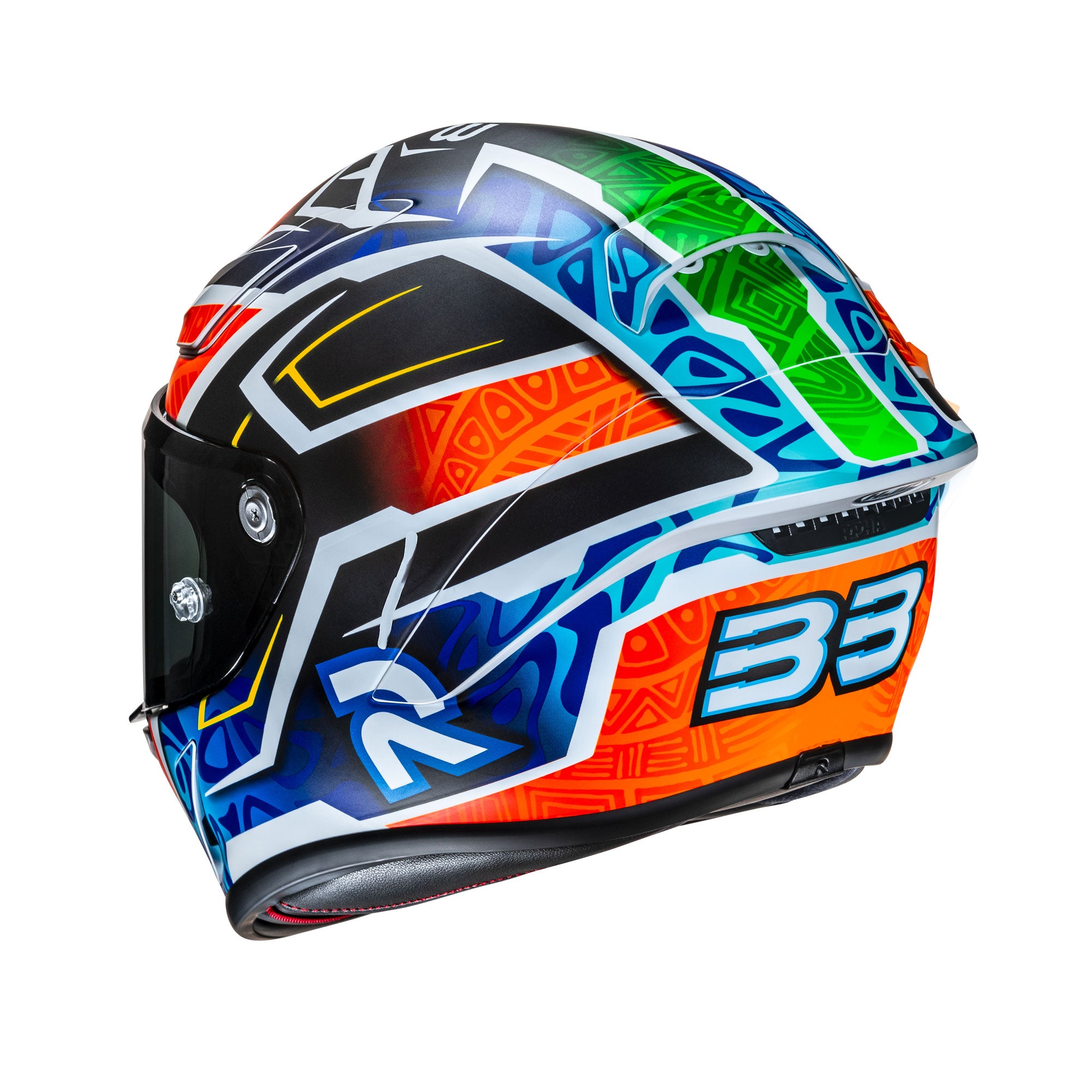 HJC RPHA 1 Binder Replica Full Face Helmet MC27SF Blue / Orange - FREE UK Shipping, FREE 365 Day Returns | Moto Central