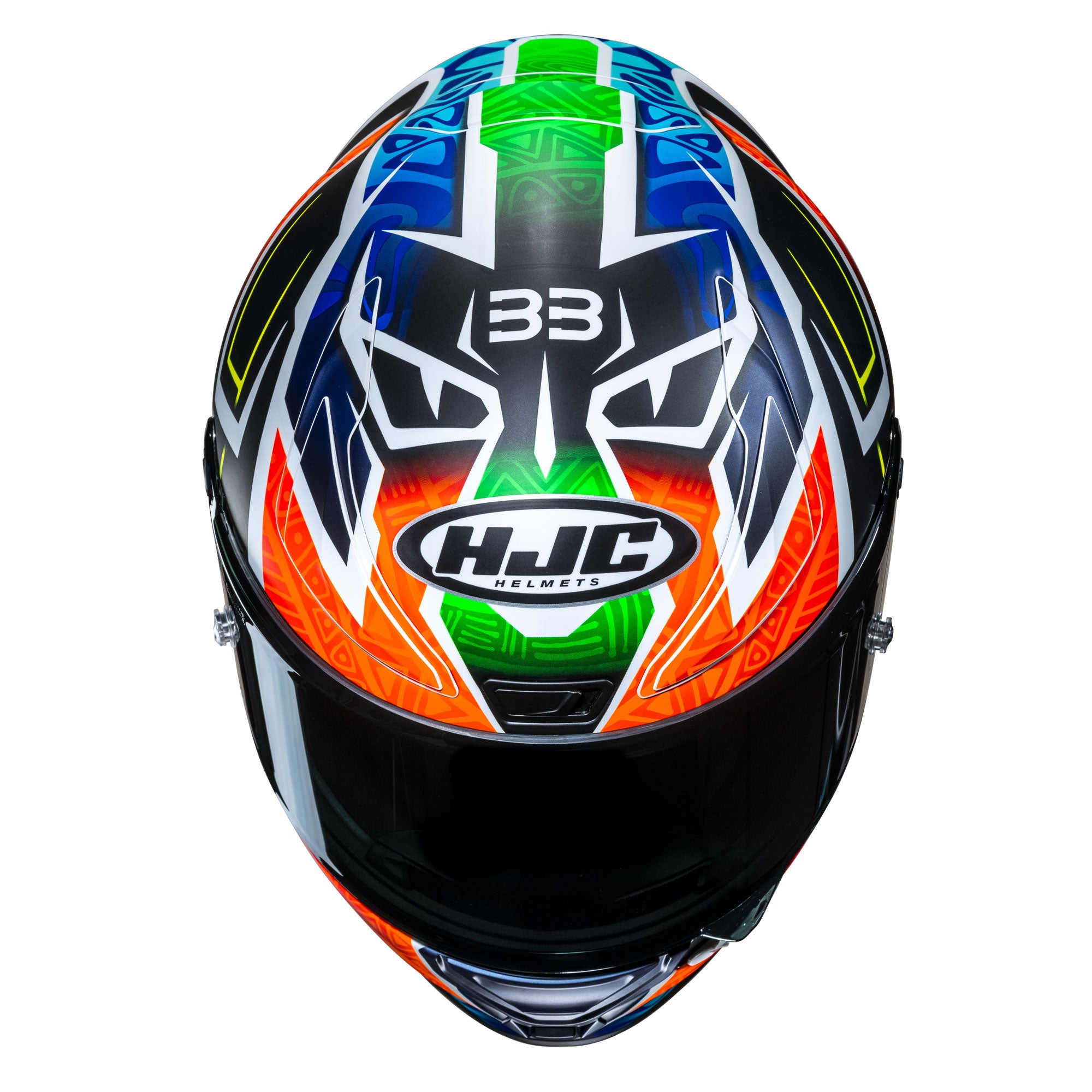 HJC RPHA 1 Binder Replica Full Face Helmet MC27SF Blue / Orange - FREE UK Shipping, FREE 365 Day Returns | Moto Central