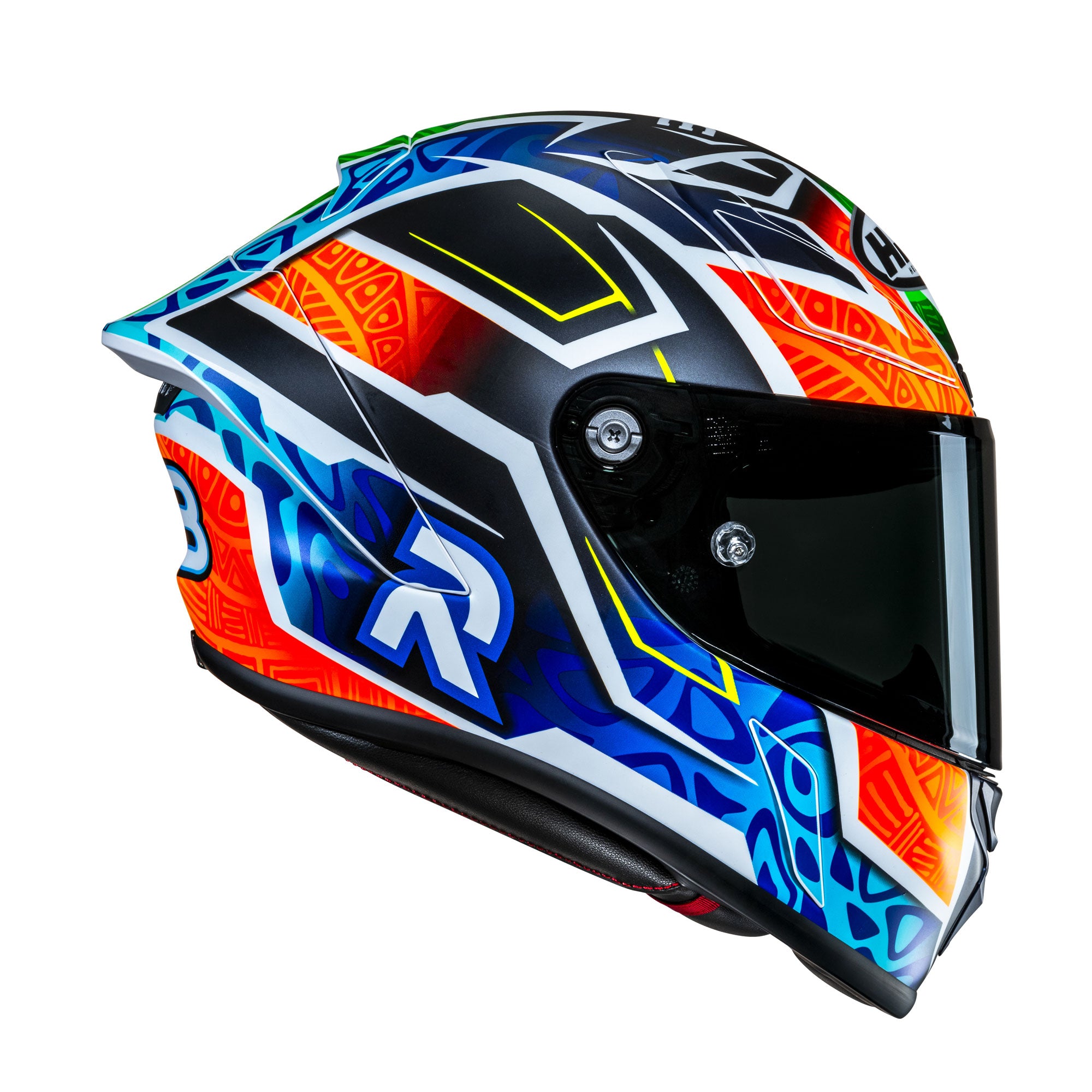 HJC RPHA 1 Binder Replica Full Face Helmet MC27SF Blue / Orange - FREE UK Shipping, FREE 365 Day Returns | Moto Central