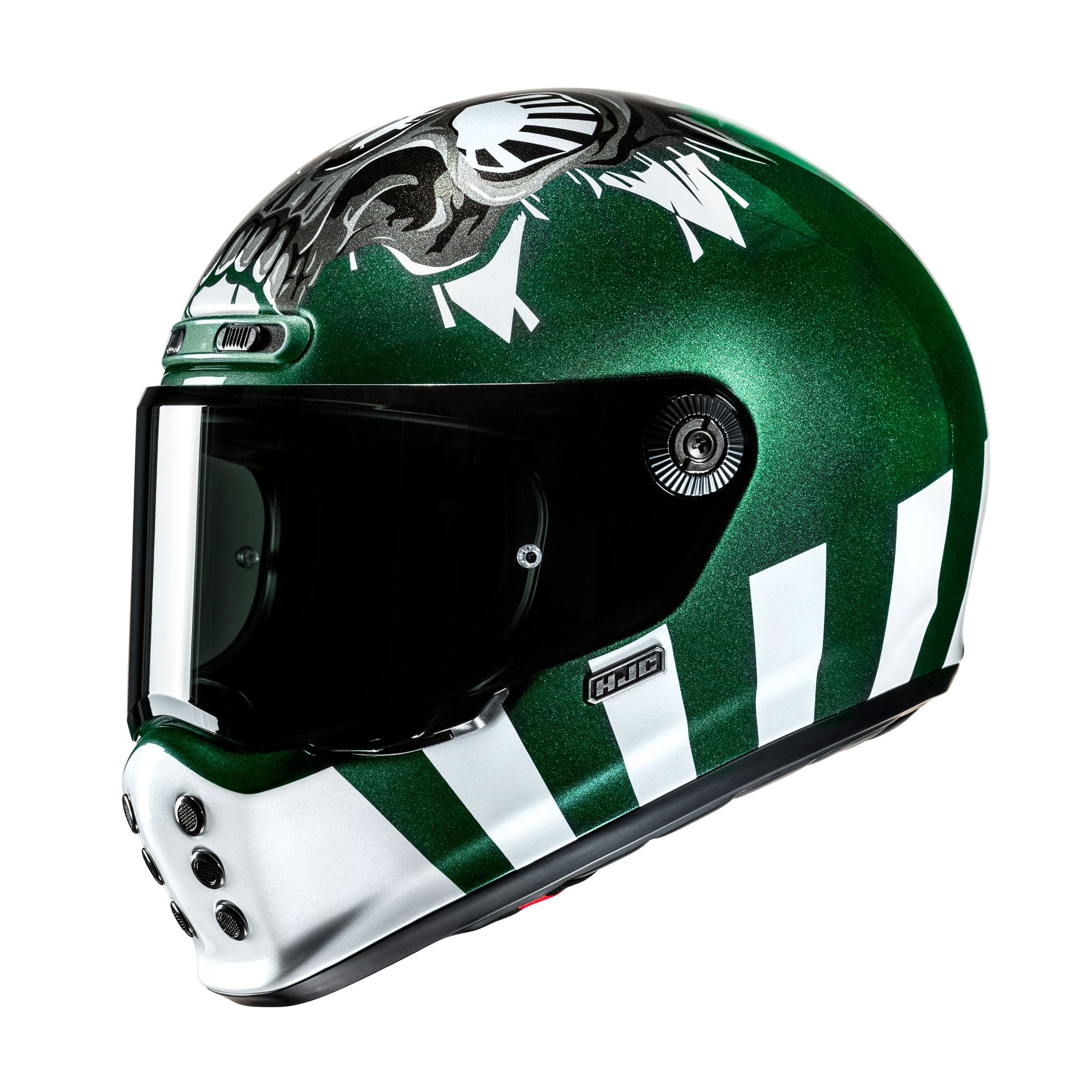 HJC V10 Crania Full Face Helmet MC4 Green  - FREE UK Shipping, FREE 365 Day Returns | Moto Central