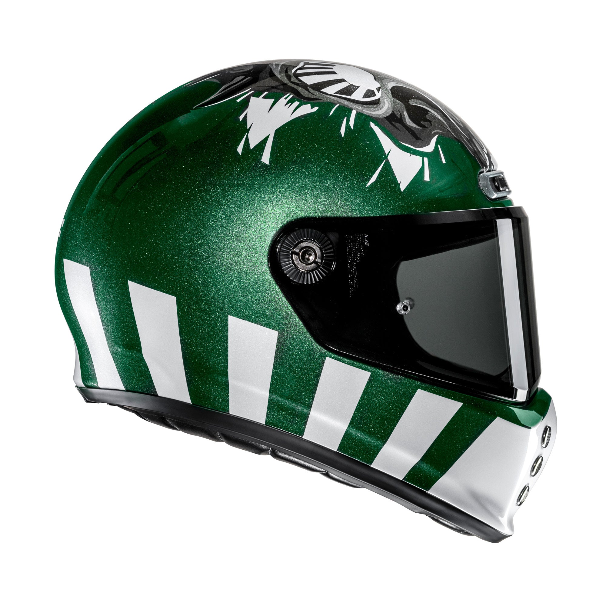 HJC V10 Crania Full Face Helmet MC4 Green - FREE UK Shipping, FREE 365 Day Returns | Moto Central