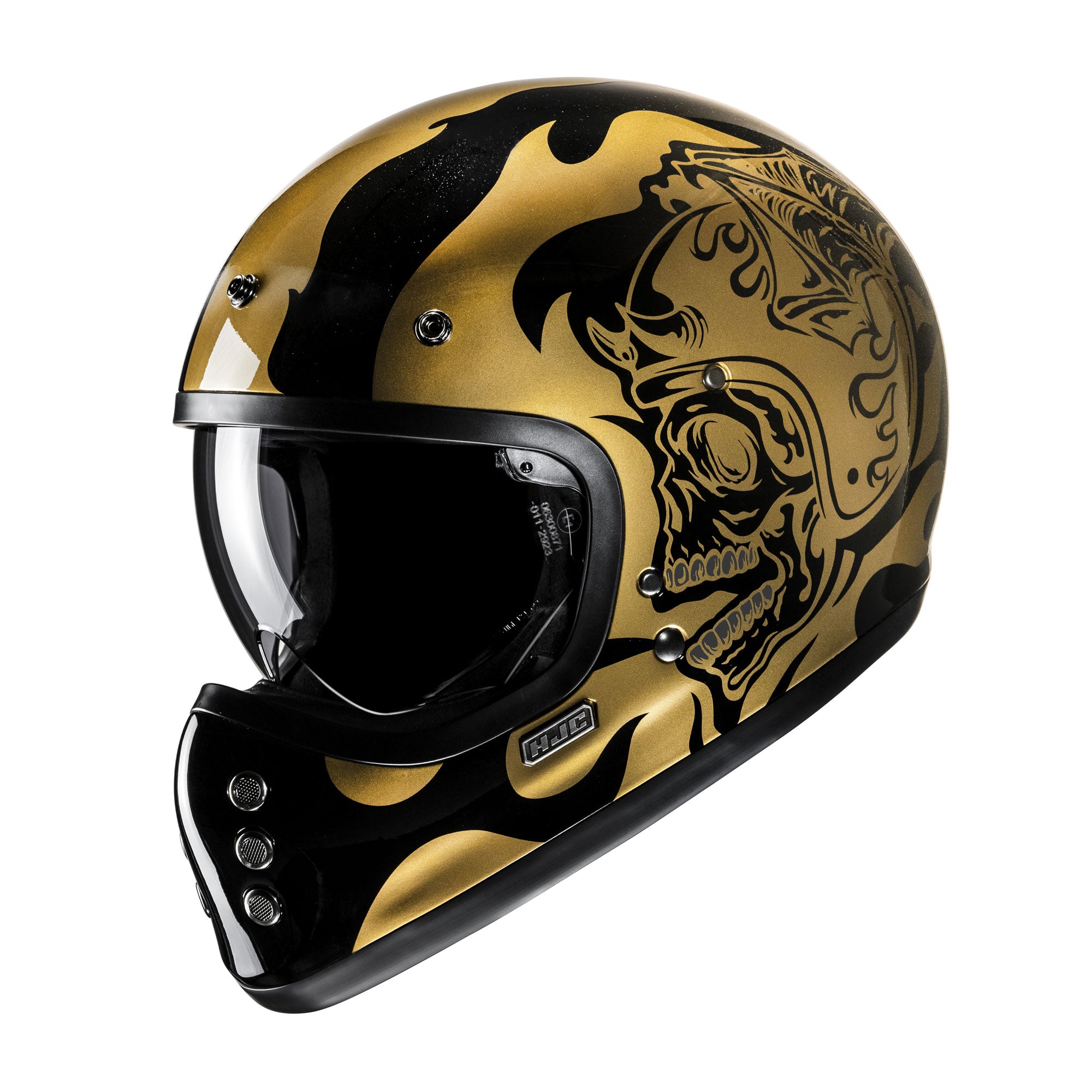 HJC V60 Flame Full Face Helmet MC9 Gold  - FREE UK Shipping, FREE 365 Day Returns | Moto Central